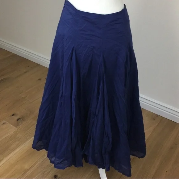 Charles Nolan Cotton Gathered Midi Swing Skirt